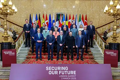 NATO leaders and participants at the 2025 London Summit on Ukraine.