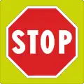 Stop and give way (with fluoro board)