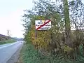 Route DN14&nbsp;[ro] exiting Șeica Mare