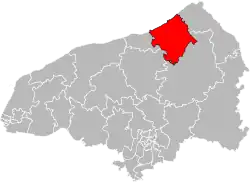 Situation of the canton of Dieppe-2 in the department of Seine-Maritime