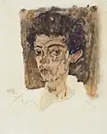 Self-Portrait with Brown Background, 1912