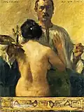 Selbstporträt mit Rückenakt, 1903