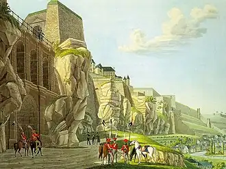 Christoph Wilhelm Selig: Luxembourg from Pfaffenthal (1814)