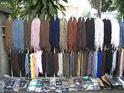 Shoelaces for sale on Avenue Road in Bangalore