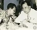Lacson (left) with Senator Claro M. Recto (right)