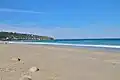 The far end of Sennen Cove Beach