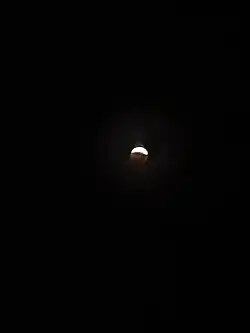 Ending of total eclipse in Serang, Indonesia, 19:08 UTC