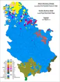 Ethnic map of Serbia by settlements, 1948