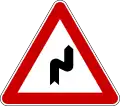 Double curve, first to right