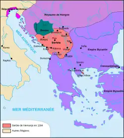 In 1184, Serbia, during the reign of Stefan Nemanja