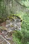 Cross section of the north wall