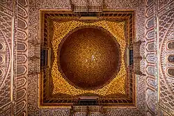 Dome of the Hall of Ambassadors in the Alcazar of Seville (14th century), an example of Mudéjar architecture (built for Christian patrons)
