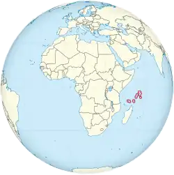 Location of Seychelles