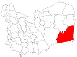 Location in Tulcea County