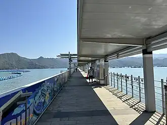 Looking down the pier