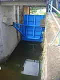 One of the three floodgates