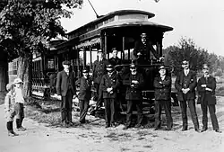 Greenfield, Massachusetts Trolley Awaits Baseball Fans in Shattuck Park, c. 1905. (top) and the Hadley-Northampton bridge over the Connecticut River, both of the Connecticut Valley St. Rwy., c. 1907-1915.