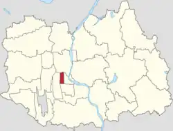 Location of Shengli Subdistrict within Shunyi District