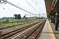 The view from platform 3 in August 2011, looking south