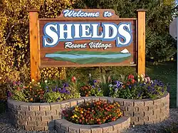 Shields welcome sign