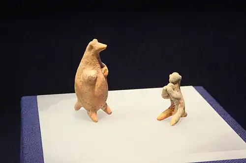 Clay figurines: bear and monkey[18]