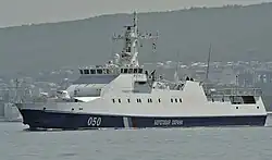 The Russian Coast Guard Rubin-class patrol boat Rubin underway in the Black Sea, 2012