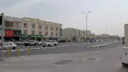 Shops on Al Aziziya Street running through the center of Al Aziziya.