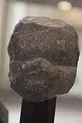 Fragment of a statue in the name of Naram-Sin, Louvre Museum Sb 53