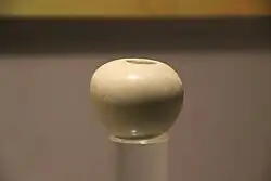 Stone macehead, Siba culture. Probably derived from the Seima-Turbino culture.[9]