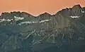 Palisade Crest (left), Mount Jepson (middle), Mount Sill (right).