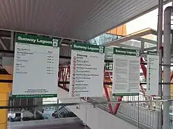 The information signage at the station
