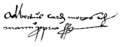 Albert von Brandenburg's signature