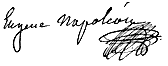 Eugène de Beauharnais's signature