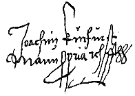 Joachim II Hector's signature