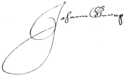 Johann George II's signature