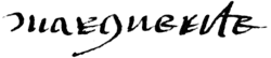 Marguerite de Navarre's signature