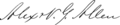 Alexander Viets Griswold Allen's signature