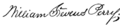William Stevens Perry's signature
