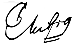 Cursive signature in ink
