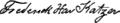 Frederick Xavier Katzer's signature