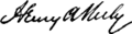 Henry Adams Neely's signature