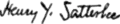 Henry Yates Satterlee's signature