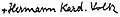 Hermann Volk's signature