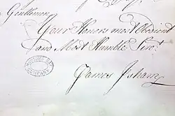 James Isham's signature