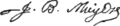 John Baptist Miège, S.J.'s signature