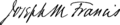 Joseph Marshall Francis's signature