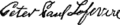 Peter Paul Lefevere, DD's signature