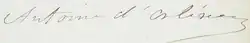 Prince Antoine's signature