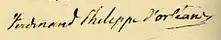 Ferdinand Philippe's signature