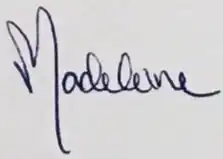 Princess Madeleine's signature